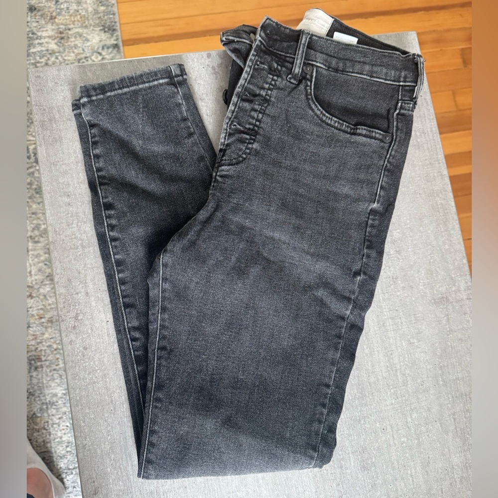 Everlane The High Rise Skinny - 27 ankle Charcoal Denim Jeans
